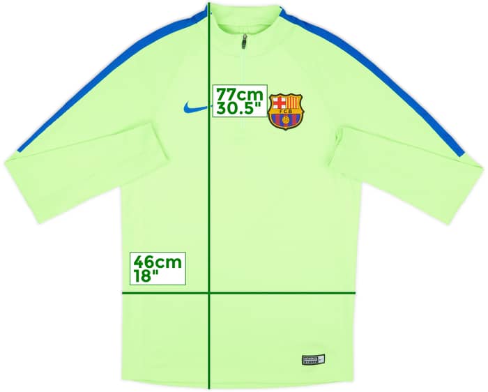 2017-18 Barcelona Nike 1/4 Zip Drill Top - 7/10 - (S)