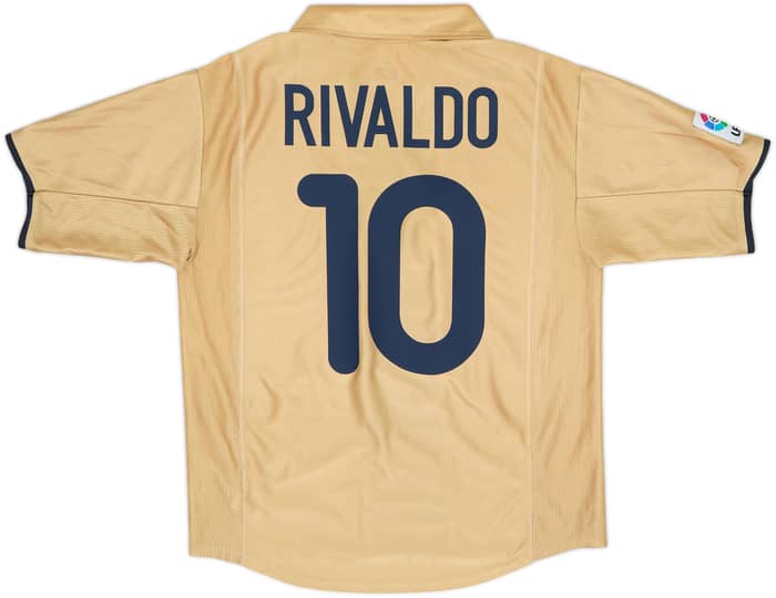 2001-03 Barcelona Away Shirt Rivaldo #10 - 8/10 - (L)