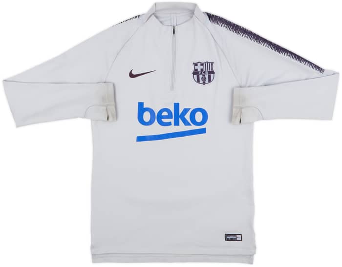 2018-19 Barcelona Nike 1/4 Zip Sweat Top - 7/10 - (S)