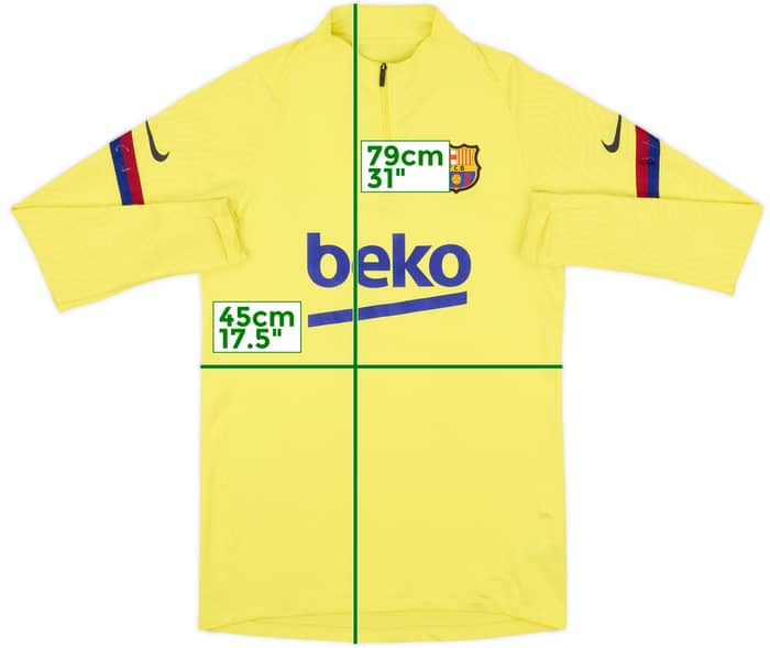 2020-21 Barcelona Nike 1/4 Zip Drill Top - 9/10 - (S)