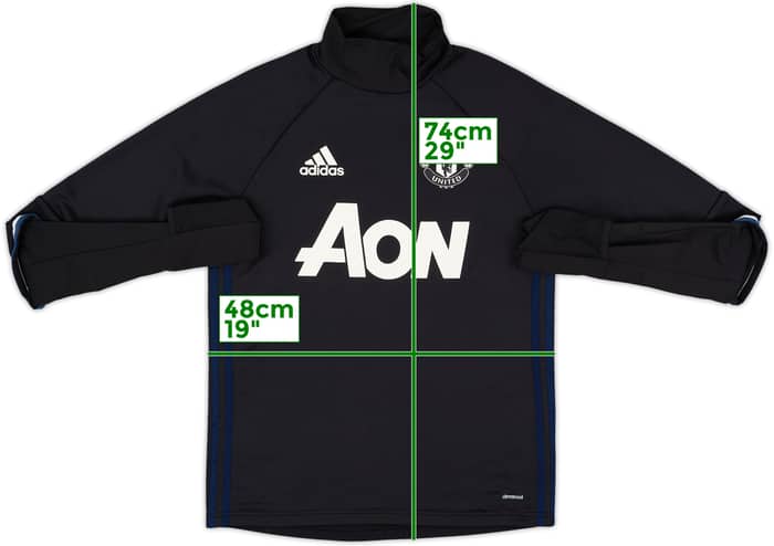 2016-17 Manchester United adidas Sweat Top - 8/10 - (S)