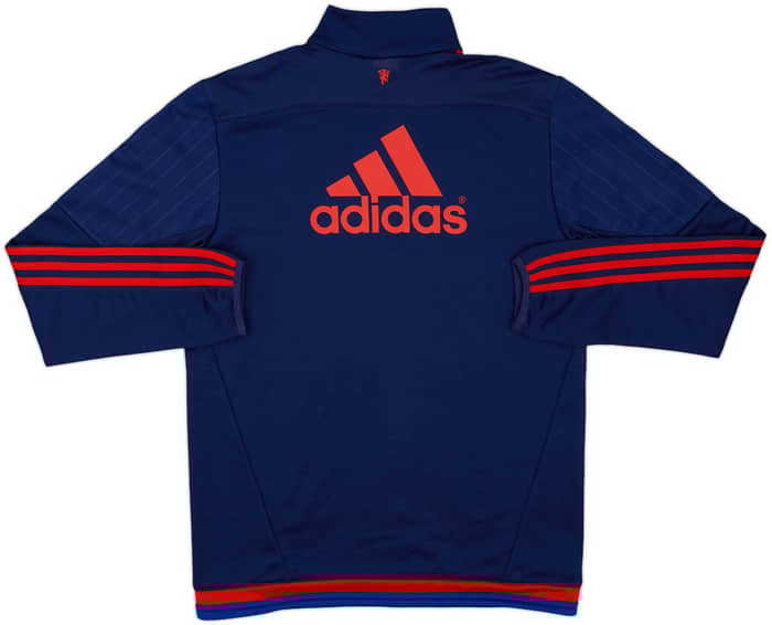 2015-16 Manchester United adidas 1/4 Zip Drill Top - 10/10 - (S)