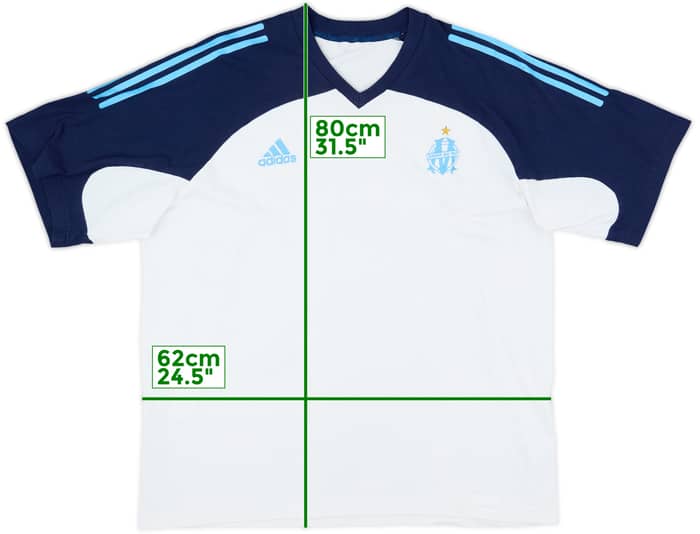 2002-03 Olympique Marseille adidas Cotton Tee - 6/10 - (XL/XXL)