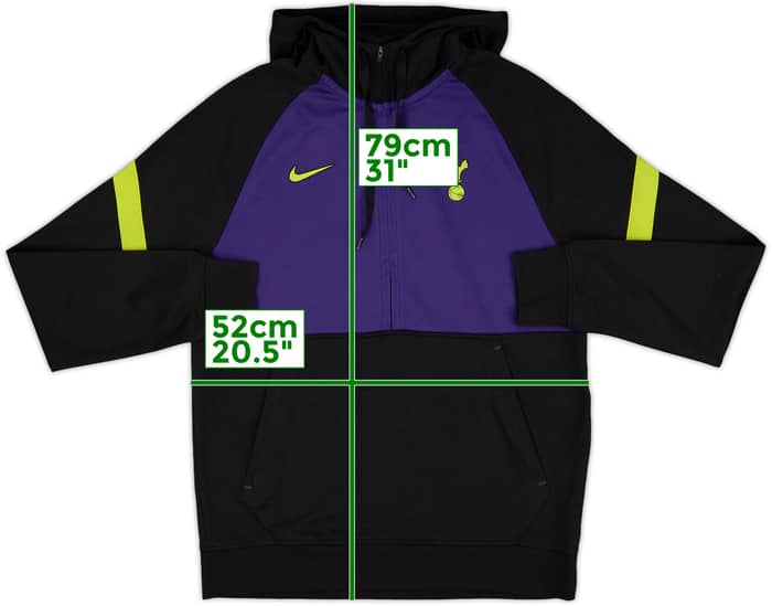 2021-22 Tottenham Nike 1/2 Zip Hooded Sweat Top - 8/10 - (M)