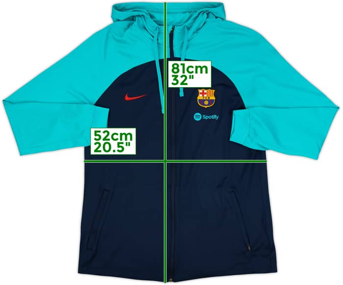 2022-23 Barcelona Nike Hooded Track Jacket - 8/10 - (L)