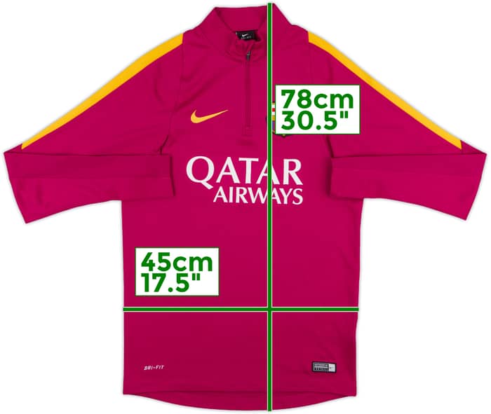 2016-17 Barcelona Nike 1/4 Zip Drill Top - 9/10 - (S)
