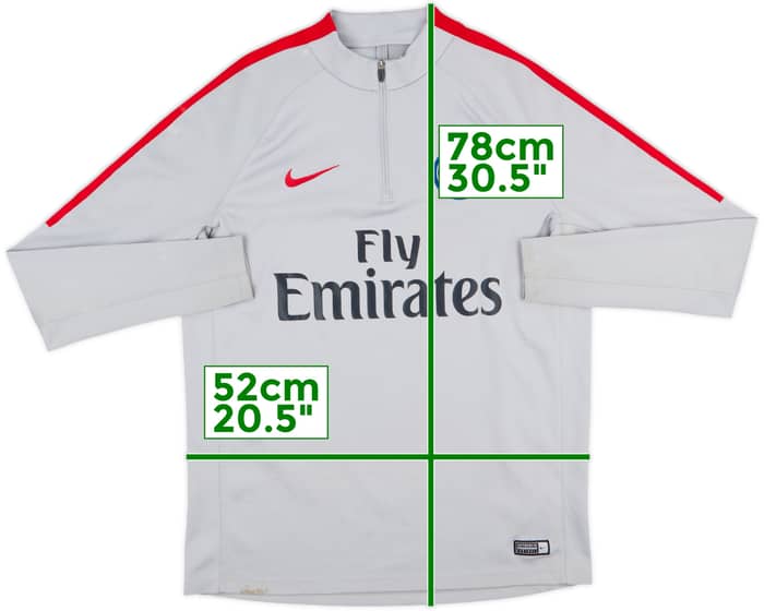 2017-18 Paris Saint-Germain Nike 1/4 Zip Sweat Top - 7/10 - (L)