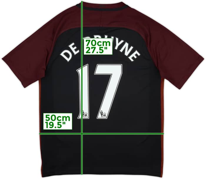 2016-17 Manchester City Away Shirt De Bruyne #17 - 9/10 - (M)