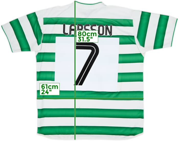 2003-04 Celtic Home Shirt Larsson #7 - 5/10 - (XL)