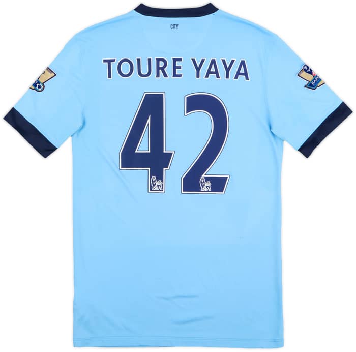 2014-15 Manchester City Home Shirt Toure Yaya #42 - 6/10 - (M)