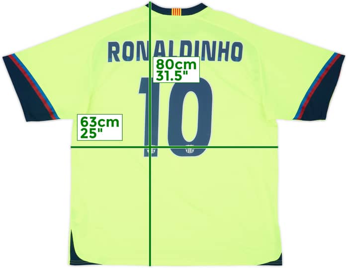 2005-06 Barcelona Basic Away Shirt Ronaldinho #10 - 8/10 - (XL)