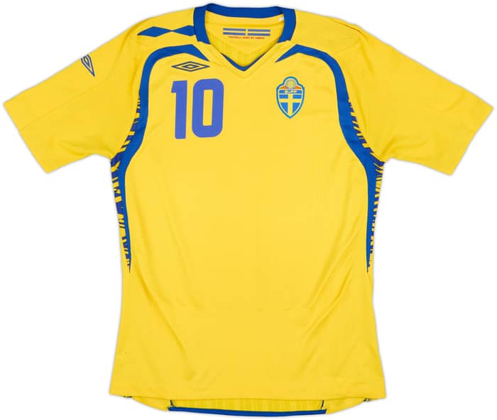 2007-09 Sweden Home Shirt Ibrahimovic #10 - 8/10 - (XL.Boys)