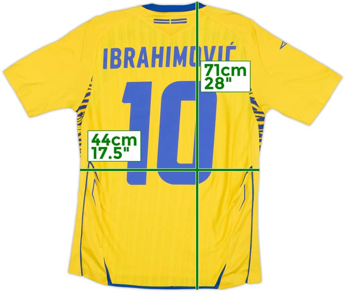 2007-09 Sweden Home Shirt Ibrahimovic #10 - 8/10 - (XL.Boys)