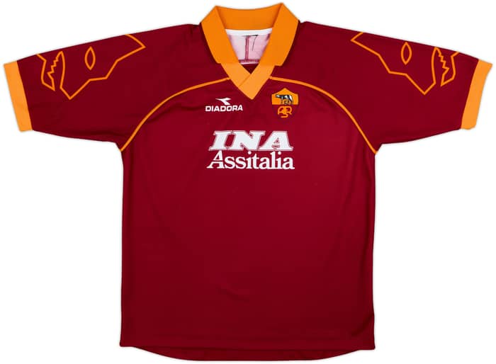 1999-00 Roma Home Shirt - 8/10 - (XL.Boys)