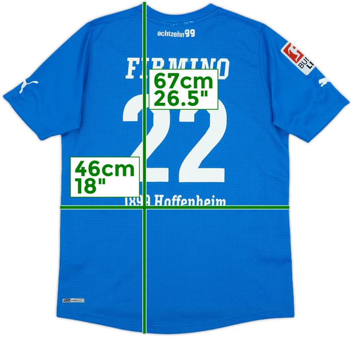 2011-12 TSG Hoffenheim Home Shirt Firmino #22 - 6/10 - (XL.Boys)