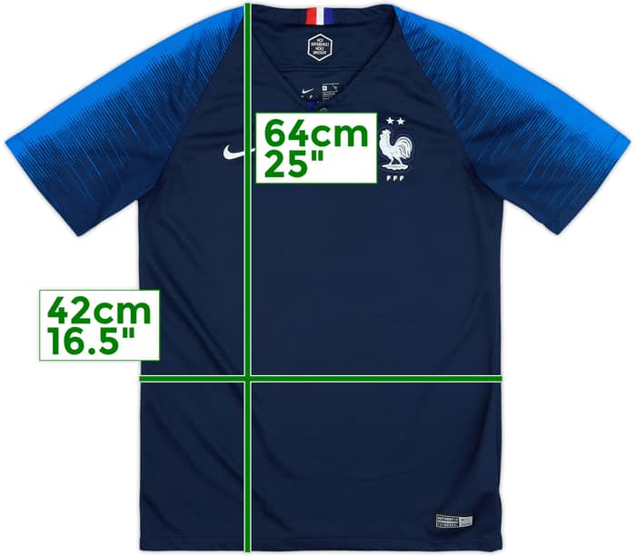 2018 France Home Shirt - 9/10 - (XL.Boys)