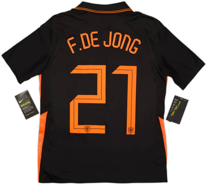 2020-22 Netherlands Away Shirt F.De Jong #21 (XL.Boys)