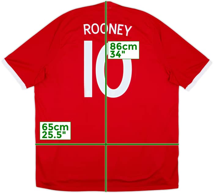2010-11 England Away Shirt Rooney #10 - 8/10 - (3XL)