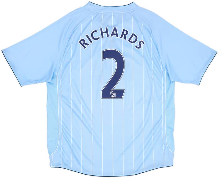 Camiseta de local del Manchester City 2007-08 Richards #2 - 8/10 - (XXL)