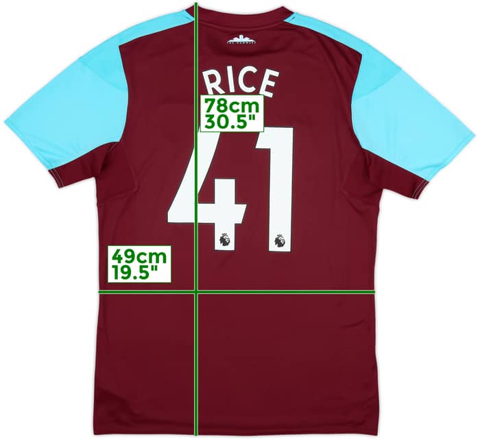 2017-18 West Ham Home Shirt Rice #41 - 9/10 - (M)