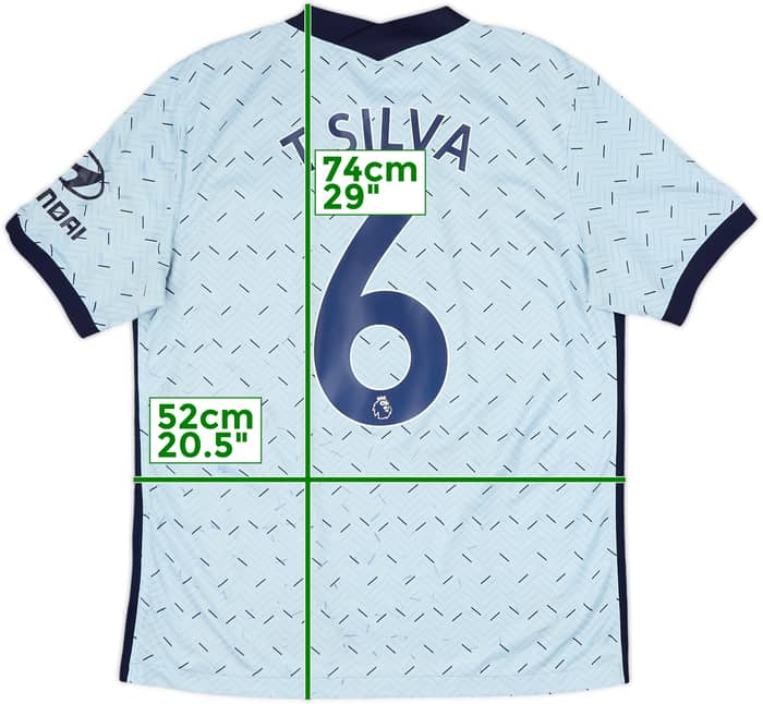 2020-21 Chelsea Away Shirt T.Silva #6 - 7/10 - (L)