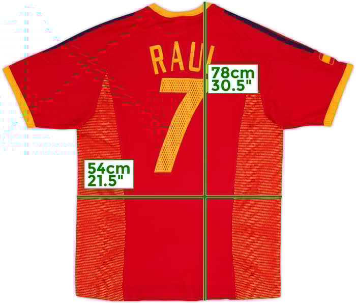 2002-04 Spain Home Shirt Raul #7 - 5/10 - (M)