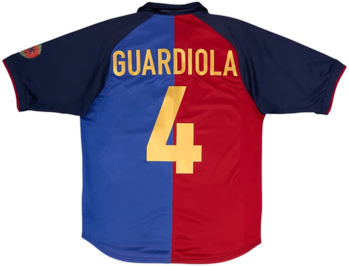 1999-00 Barcelona Centenary Home Shirt Guardiola #4 - 8/10 - (M)