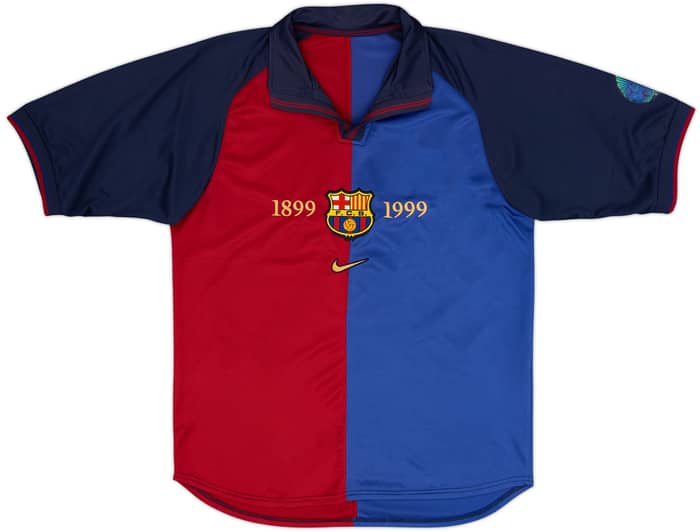 1999-00 Barcelona Centenary Home Shirt Guardiola #4 - 8/10 - (M)