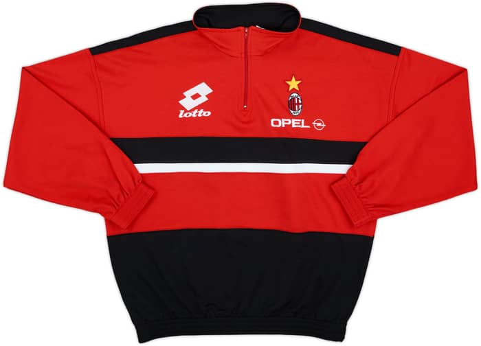 1994-95 AC Milan Lotto 1/4 Zip Drill Top - 9/10 - (M)