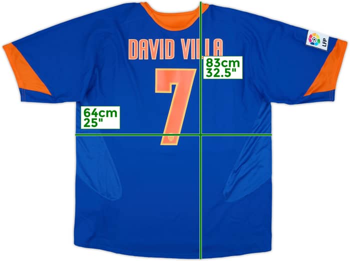 2005-06 Valencia Away Shirt David Villa #7 (XXL)