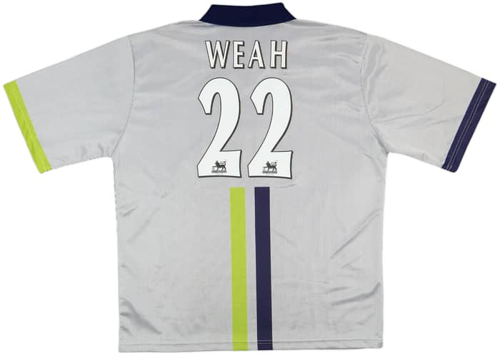 2000-02 Manchester City Away Shirt Weah #22 - 8/10 - (L)