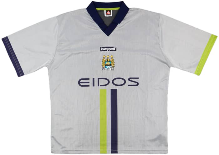 2000-02 Manchester City Away Shirt Weah #22 - 8/10 - (L)
