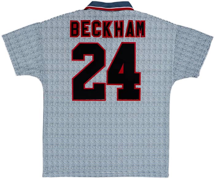 1995-96 Manchester United Away Shirt Beckham #24 - 8/10 - (L)
