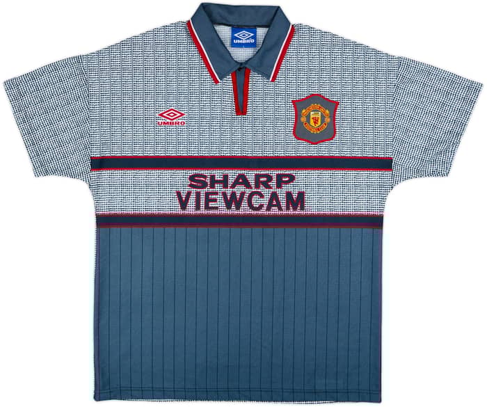 1995-96 Manchester United Away Shirt Beckham #24 - 8/10 - (L)