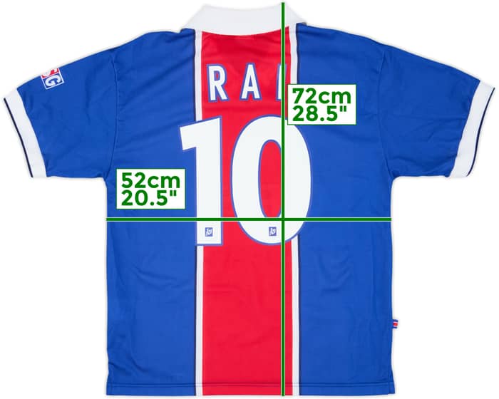 1997-98 Paris Saint-Germain Home Shirt Rai #10 - 8/10 - (M)