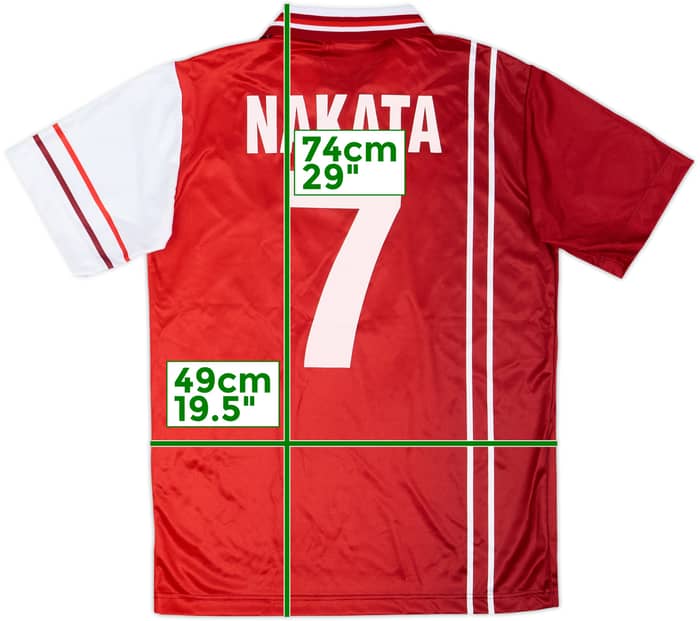 1998-99 Perugia Home Shirt Nakata #7 - 8/10 - (S)