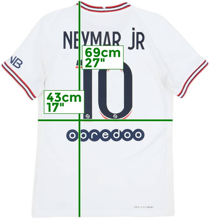 2021-22 Paris Saint-Germain Authentic Fourth Shirt Neymar Jr #10 - 8/10 - (S)