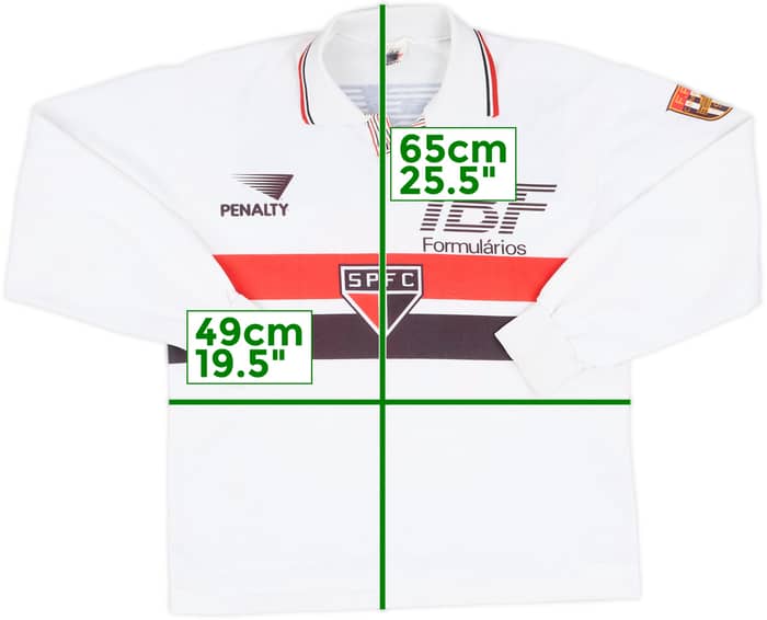 1992 Sao Paulo Home L/S Shirt - 8/10 - (M)