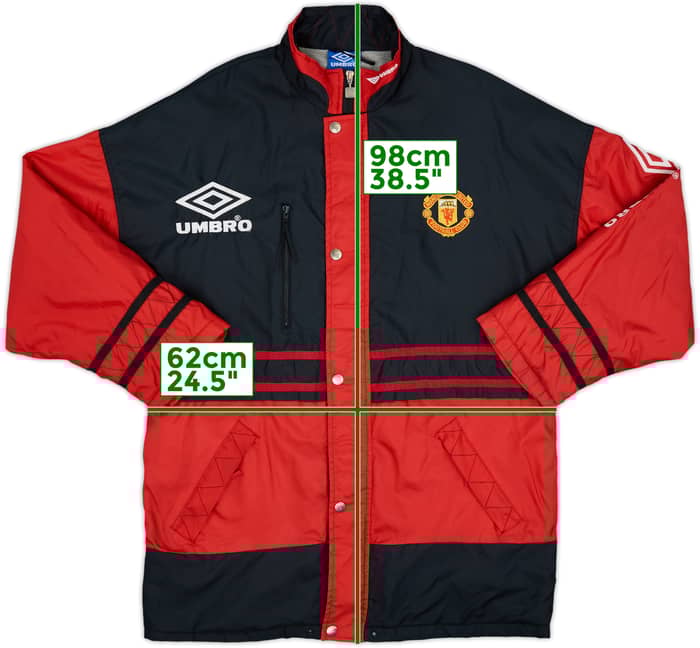 1994-95 Manchester United Umbro Padded Bench Coat - 9/10 - (L)