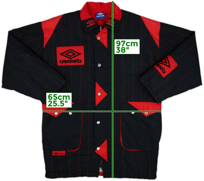 1992-93 Manchester United Umbro Padded Bench Coat - 9/10 - (L)