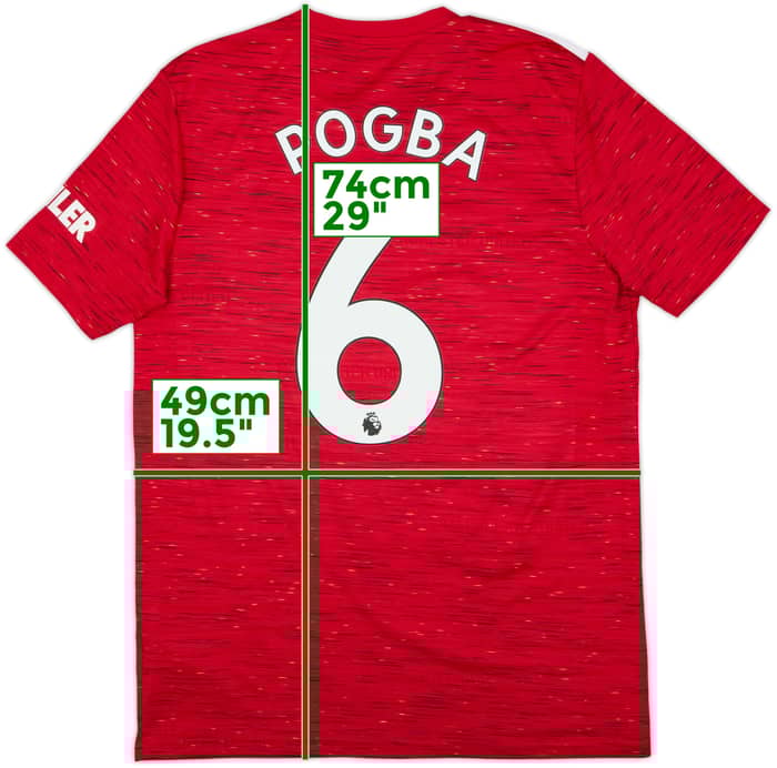 2020-21 Manchester United Home Shirt Pogba #6 - 8/10 - (L)