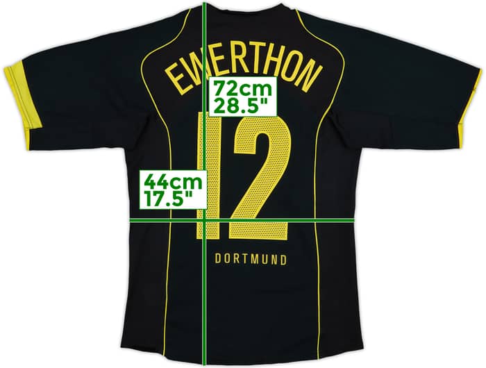 2004-05 Borussia Dortmund Away Shirt Ewerthon #12 - 7/10 - (XL.Boys)