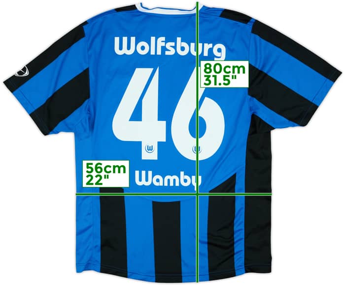2007-08 Wolfsburg Away Shirt Wamby #46 - 7/10 - (L)