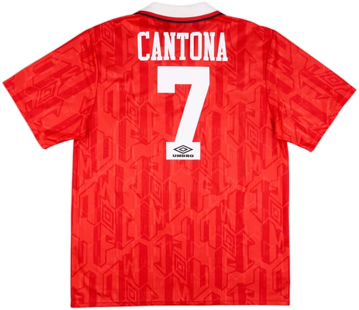 1992-94 Manchester United Home Shirt Cantona #7 - 8/10 - (XL)