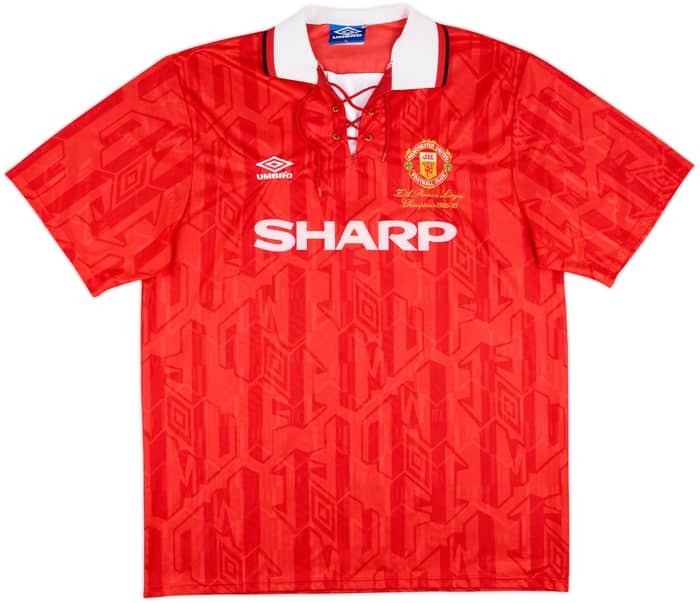 1992-94 Manchester United Home Shirt Cantona #7 - 8/10 - (XL)