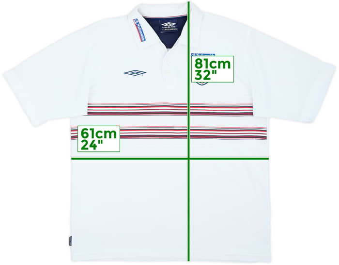 2002-03 England Umbro Polo Shirt - 8/10 - (XL)