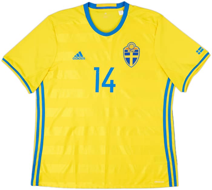 2016-17 Sweden Home Shirt Lindelof #14 - 7/10 - (XL)