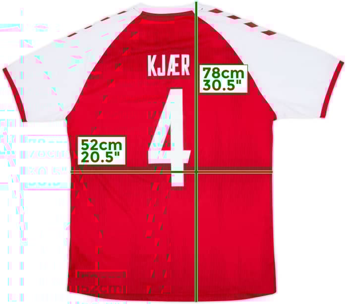 2020-21 Denmark Home Shirt Kjaer #4 (XXL)
