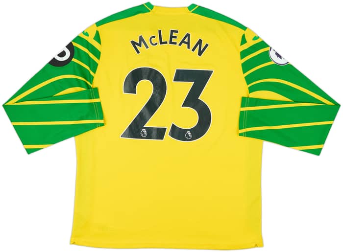 2021-22 Norwich Home L/S Shirt McLean #23 - 9/10 - (XXL)