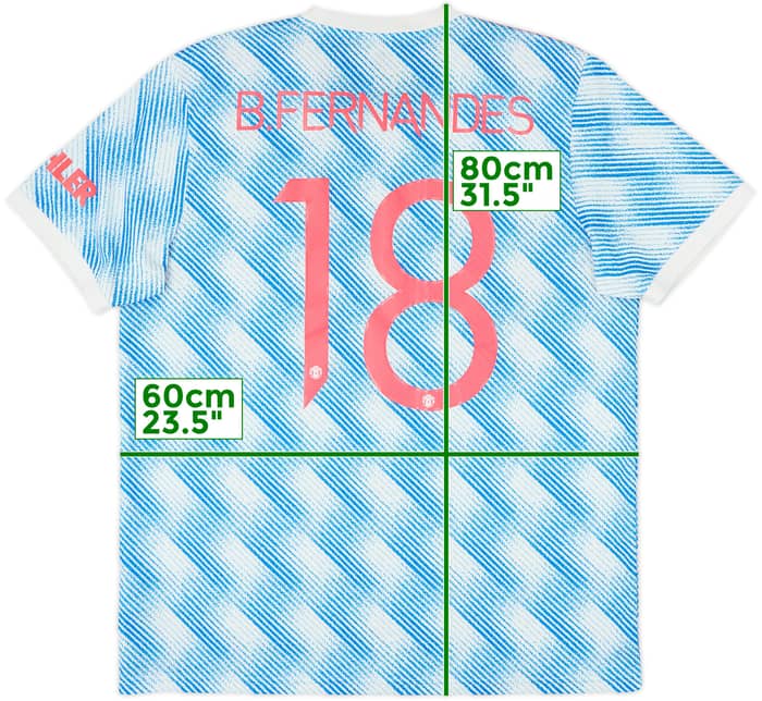2021-22 Manchester United Away Shirt B.Fernandes #18 - 9/10 - (XL)